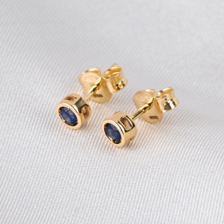 Cercei aur 14K cu safire Minimal Iconic Sapphire