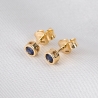Cercei aur 14K cu safire Minimal Iconic Sapphire