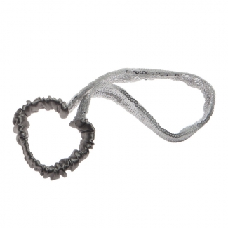 Headband argintiu metalic