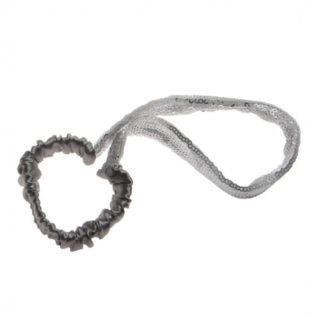 Headband argintiu metalic