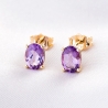 Cercei aur 14K Classy cu ametist natural