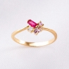 Inel aur 14K Blooming Spring zirconia