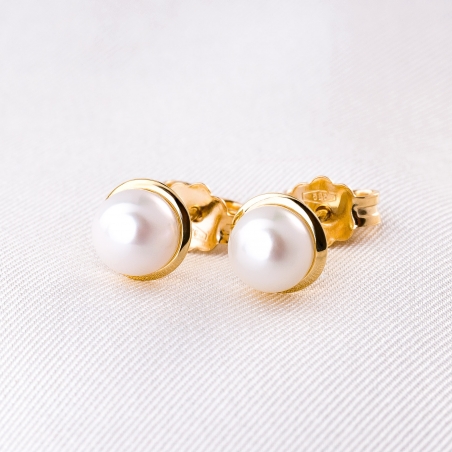 Cercei aur 14K Forever Pearl