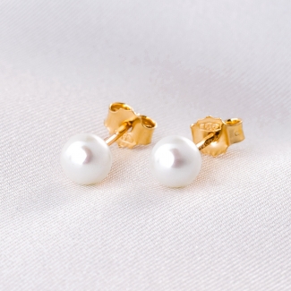 Cercei aur 14K Just Pearl S