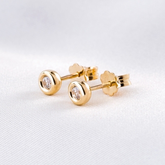 14K Gold Earrings Everyday Choice zirconia