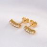 14K Gold Earrings Follow the Lights zirconia