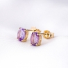 Cercei aur 14K Classy cu ametist natural