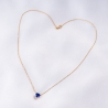 14K Gold Necklace Tanzanite Heart zirconia