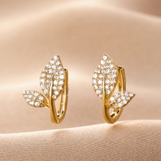 Sterling Silver Earrings Good Changes zirconia gold