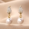 Sterling Silver Earrings Pearl Soiree gold