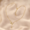 Colier argint Because I Love You gold