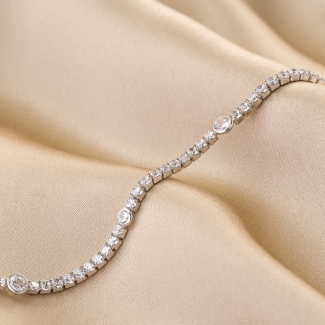 Colier argint Tennis Full Light zirconia