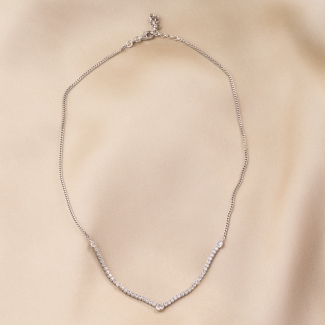 Colier argint Tennis Full Light zirconia