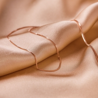 Sterling Silver Necklace rose 50+ cm