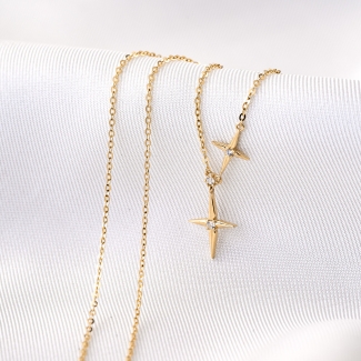 Colier aur 14K The Beauty of a New Day zirconia