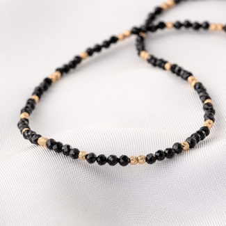 Spinel necklace New Touch with charms 14K gold