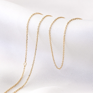 14K Gold Necklace Forzatina, adjustable 45-50 cm