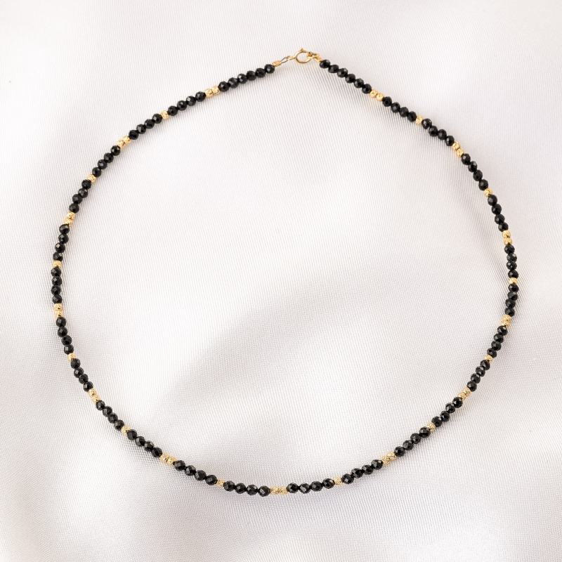 Spinel necklace New Touch with charms 14K gold