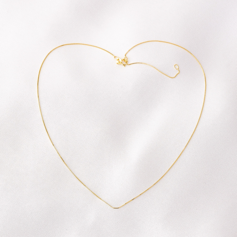 14K Gold Necklace Venetiana, adjustablel 45-50 cm