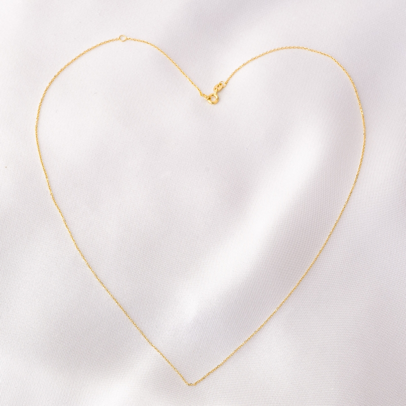 14K Gold Necklace Forzatina, adjustable 45-50 cm