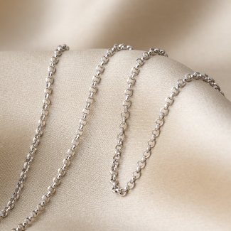 Lantisor argint rodiat diamantat  40+ cm