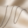 Lantisor argint rodiat diamantat  40+ cm