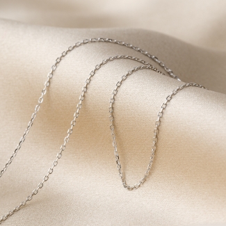 Lantisor argint rodiat  Forzatina culisant, 44 cm