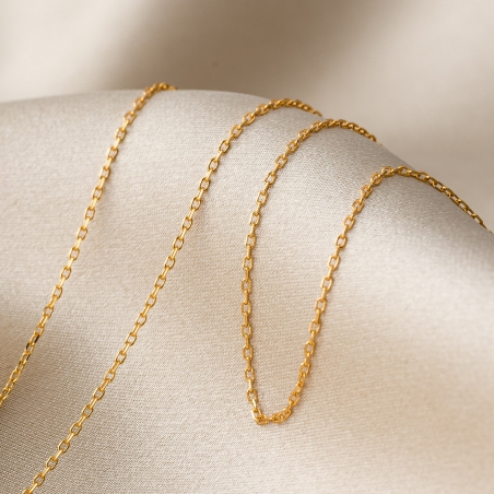 Lantisor argint placat cu aur 14K Forzatina culisant, 44 cm