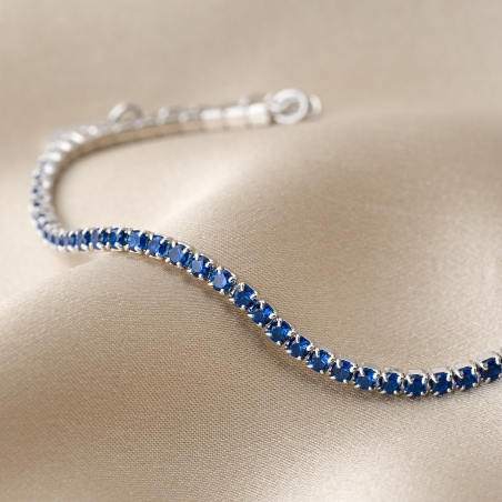 Bratara argint Tennis Cobalt Blue zirconia 2.0