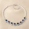 Sterling Silver Bracelet with sapphires