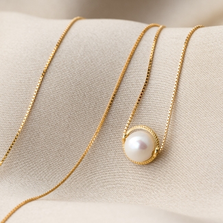 Colier argint One Moment in Time, reglabil