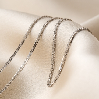 Lantisor argint rodiat 46 cm, inchidere culisanta