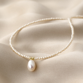 Gold Silver Choker Hot Innocence with pearls