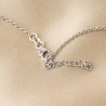 Lantisor argint rodiat diamantat  40+ cm