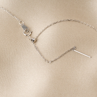 Lantisor argint rodiat  Forzatina culisant, 44 cm