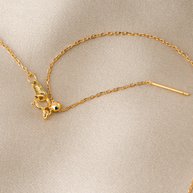 Adjustable 14K Gold Plated Silver Chain Forzatina, 44 cm