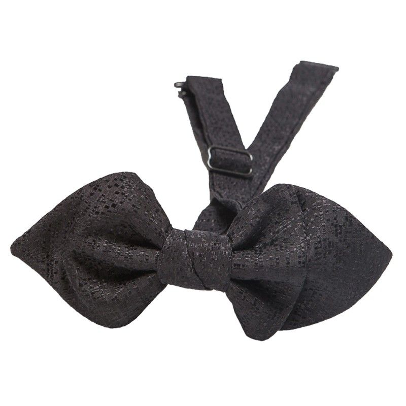 Asymmetrical Bow Tie Silk black