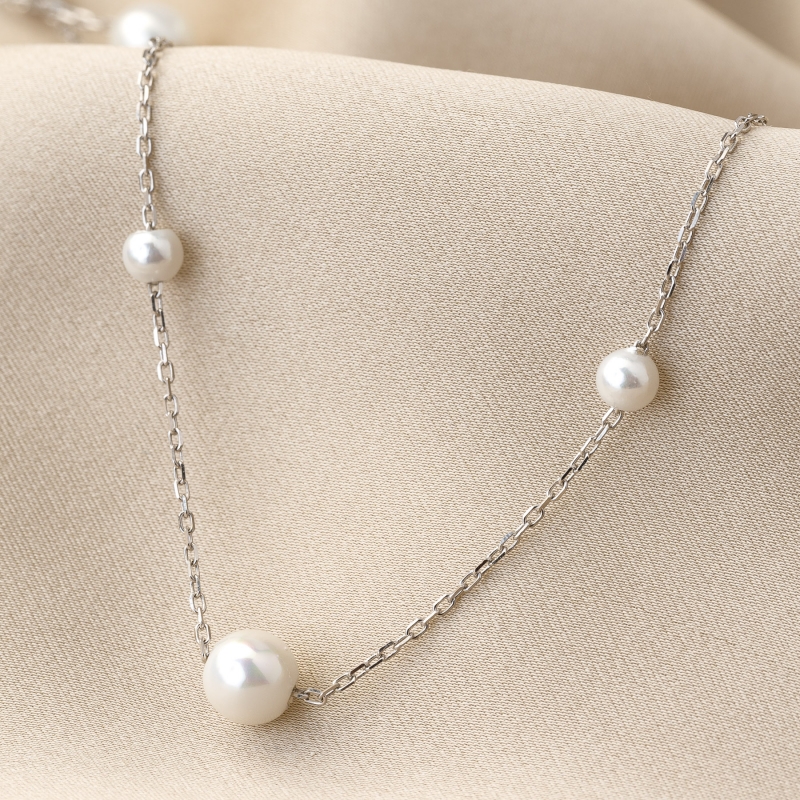 Sterling Silver Necklace Pearl Special Moments
