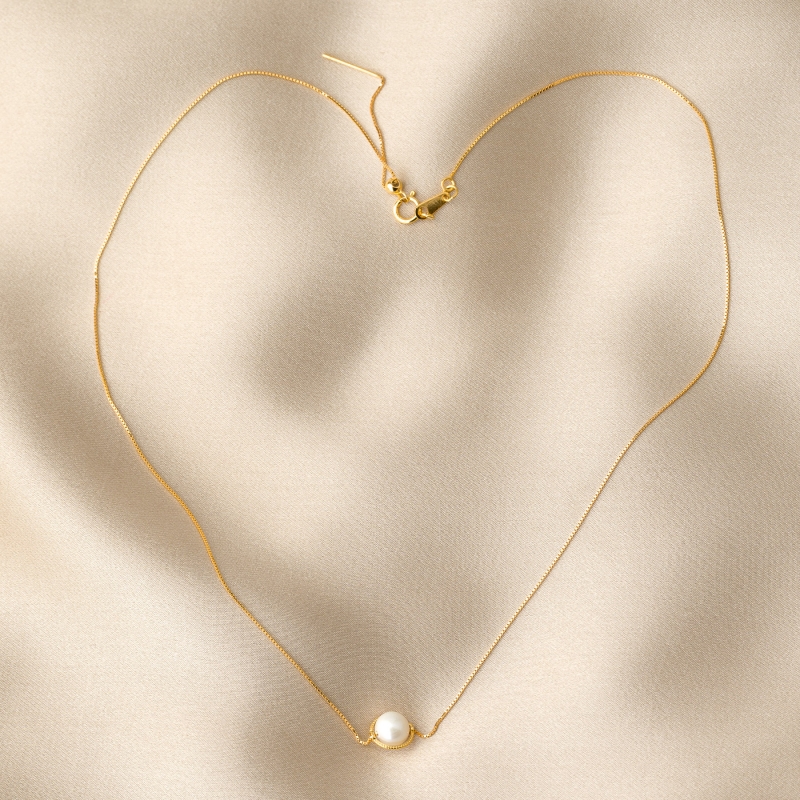 Colier argint One Moment in Time, reglabil