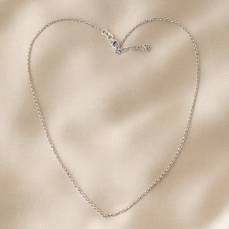 Lantisor argint rodiat diamantat  40+ cm