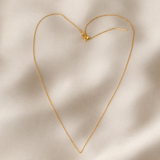 Lantisor argint placat cu aur 14K Forzatina culisant, 44 cm