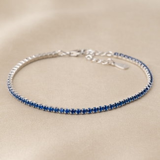 Bratara argint Tennis Cobalt Blue zirconia 2.0