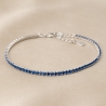 Bratara argint Tennis Cobalt Blue zirconia 2.0