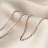 Lantisor argint rodiat diamantat  40+ cm