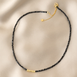 Gold Silver Choker spinel cubes form