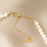 Choker argint Magnetic Touch onix, perle, lantisor culisant gold