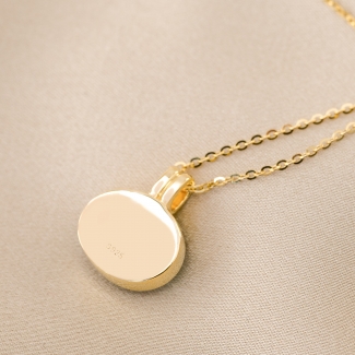 Gold Sterling Silver Necklace Dunes Dream malachit