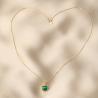 Gold Sterling Silver Necklace Dunes Dream malachit