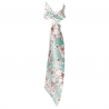  Scarf drive on flowers quartz turquoise