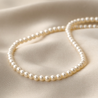 Colier argint S Just Classy Touch perle gold